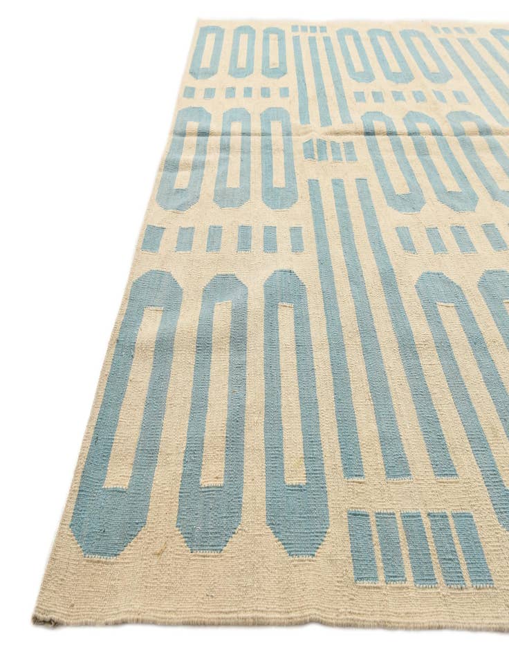 Detail image of 6' 7 x 9' 6  Hand Woven Kilim Modern Wool Rug