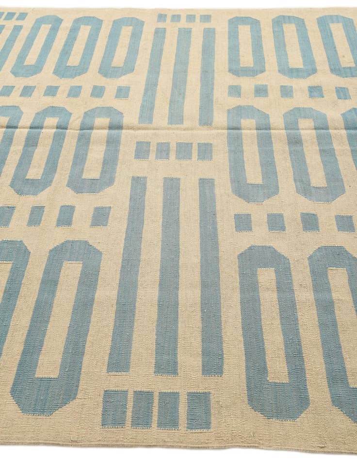 Detail image of 6' 7 x 9' 6  Hand Woven Kilim Modern Wool Rug
