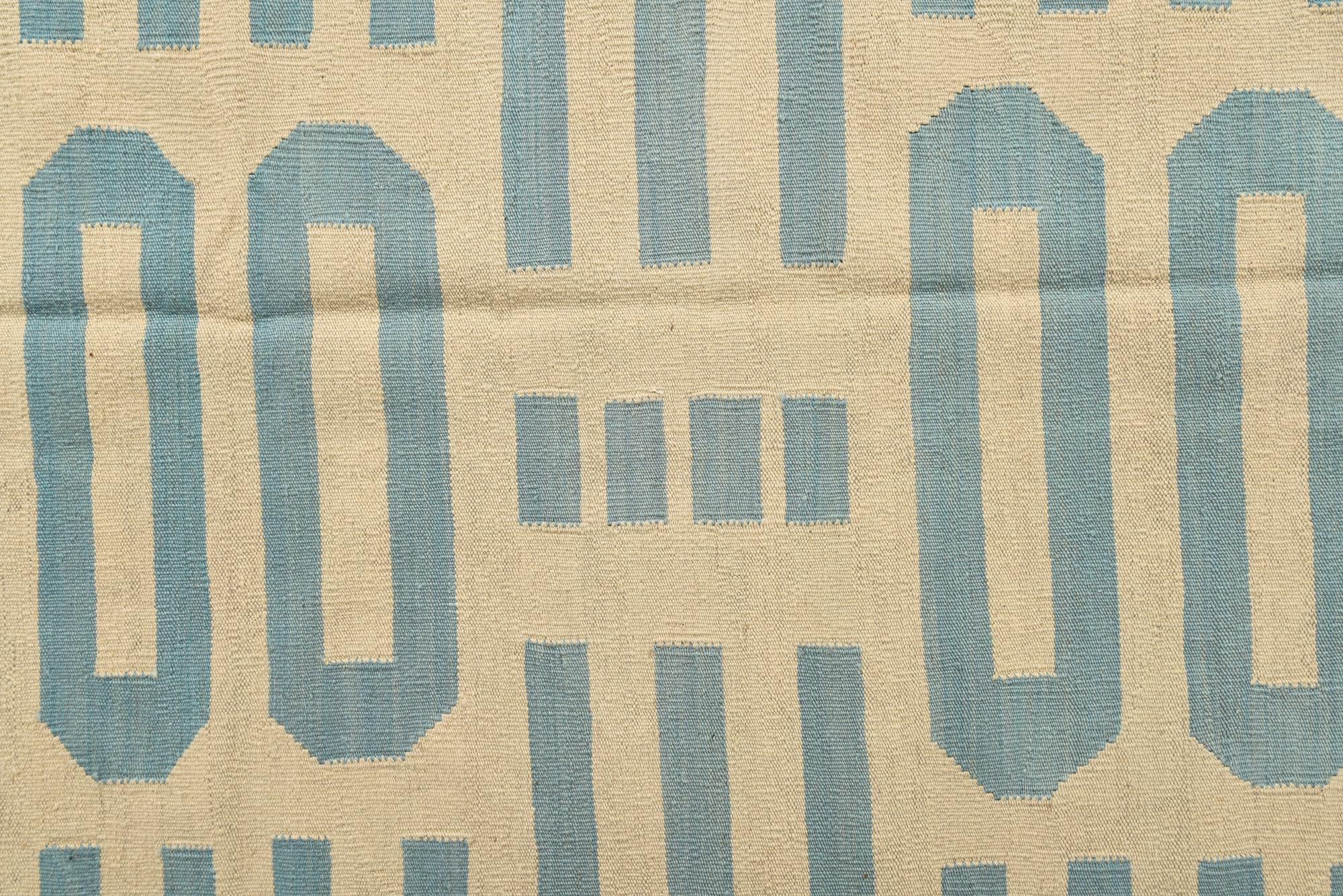 6' 7 x 9' 6 Hand Woven Kilim Modern Wool Rug