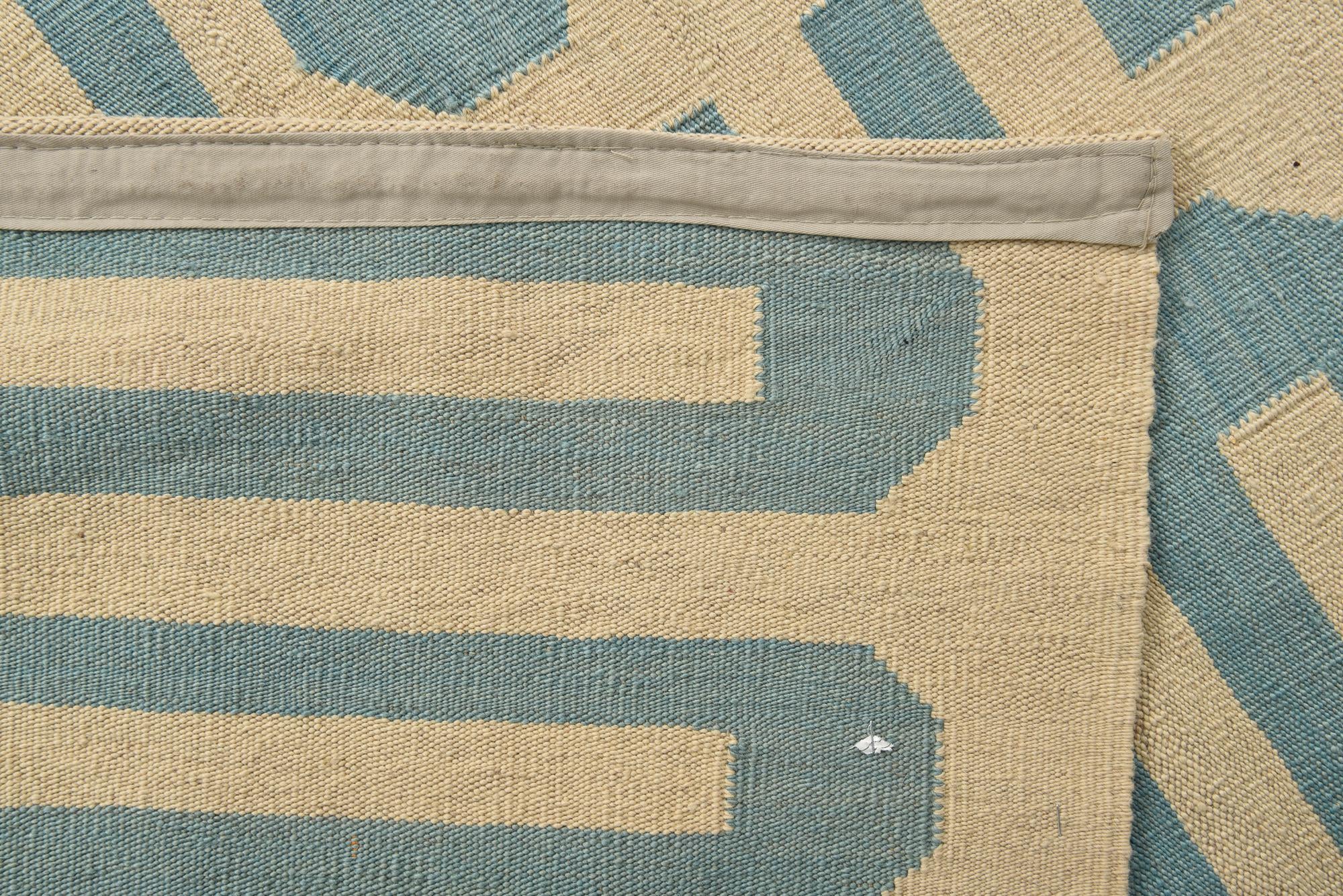 6' 7 x 9' 6 Hand Woven Kilim Modern Wool Rug