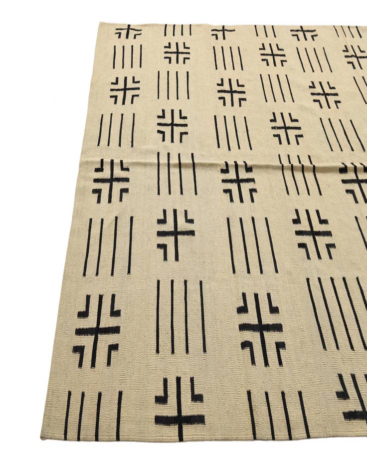 Detail image of 6' 11 x 9' 3  Hand Woven Kilim Modern Wool Rug