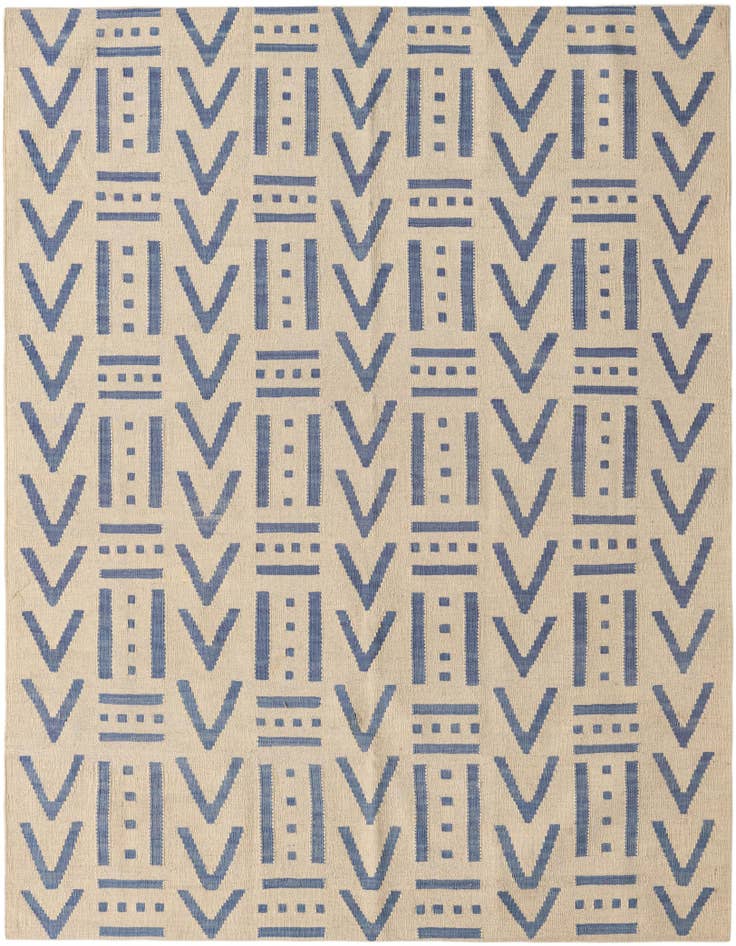 Detail image of 5' 3 x 6' 5 Hand Woven Kilim Modern Wool Rug
