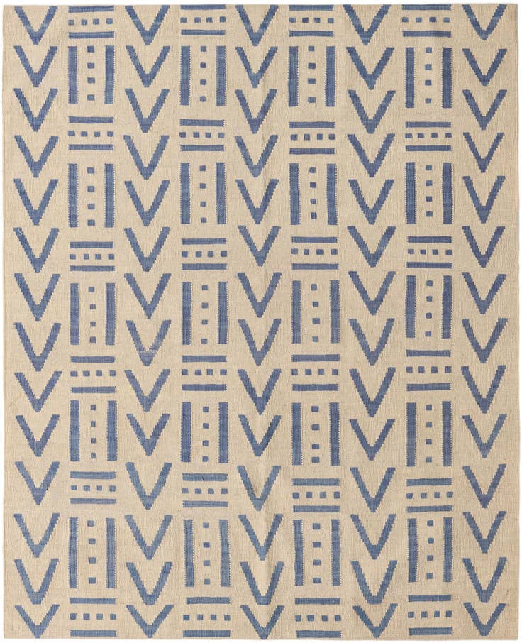 Detail image of 5' 3 x 6' 5 Hand Woven Kilim Modern Wool Rug