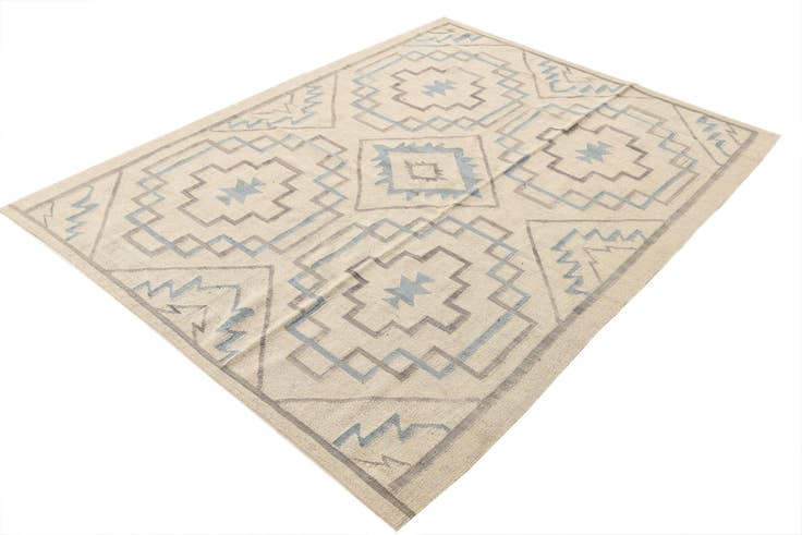 Detail image of 6' x 8' Hand Woven Kilim Modern Wool Rug