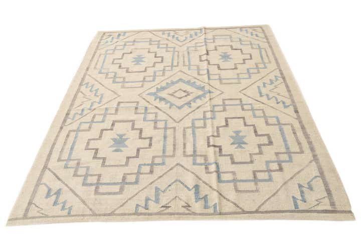 6' x 8' Hand Woven Kilim Modern Wool Rug