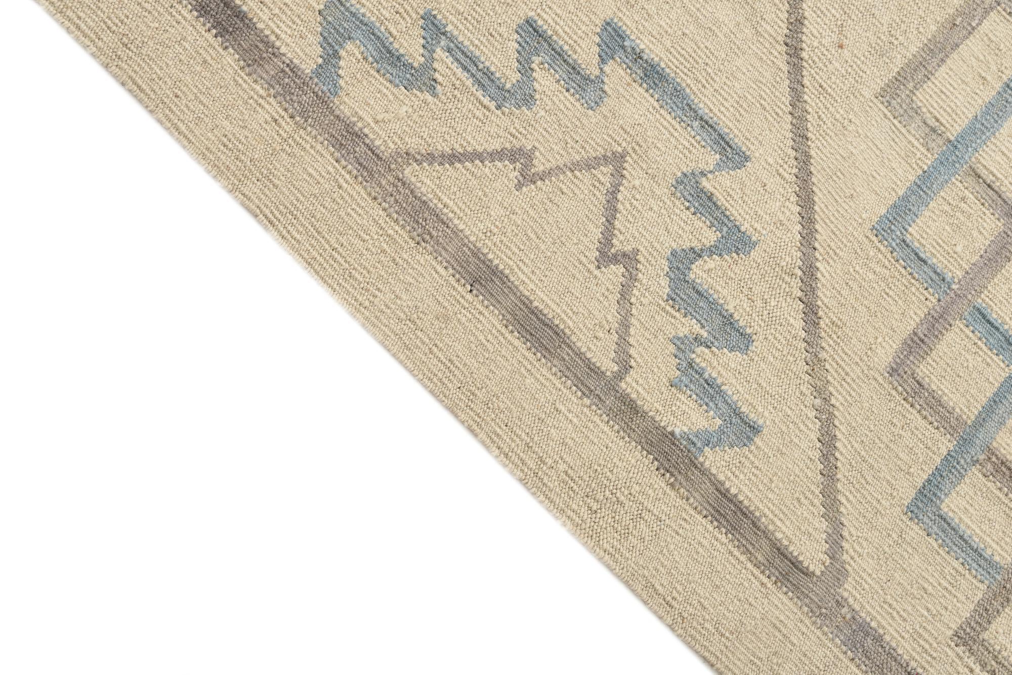 6' x 8' Hand Woven Kilim Modern Wool Rug