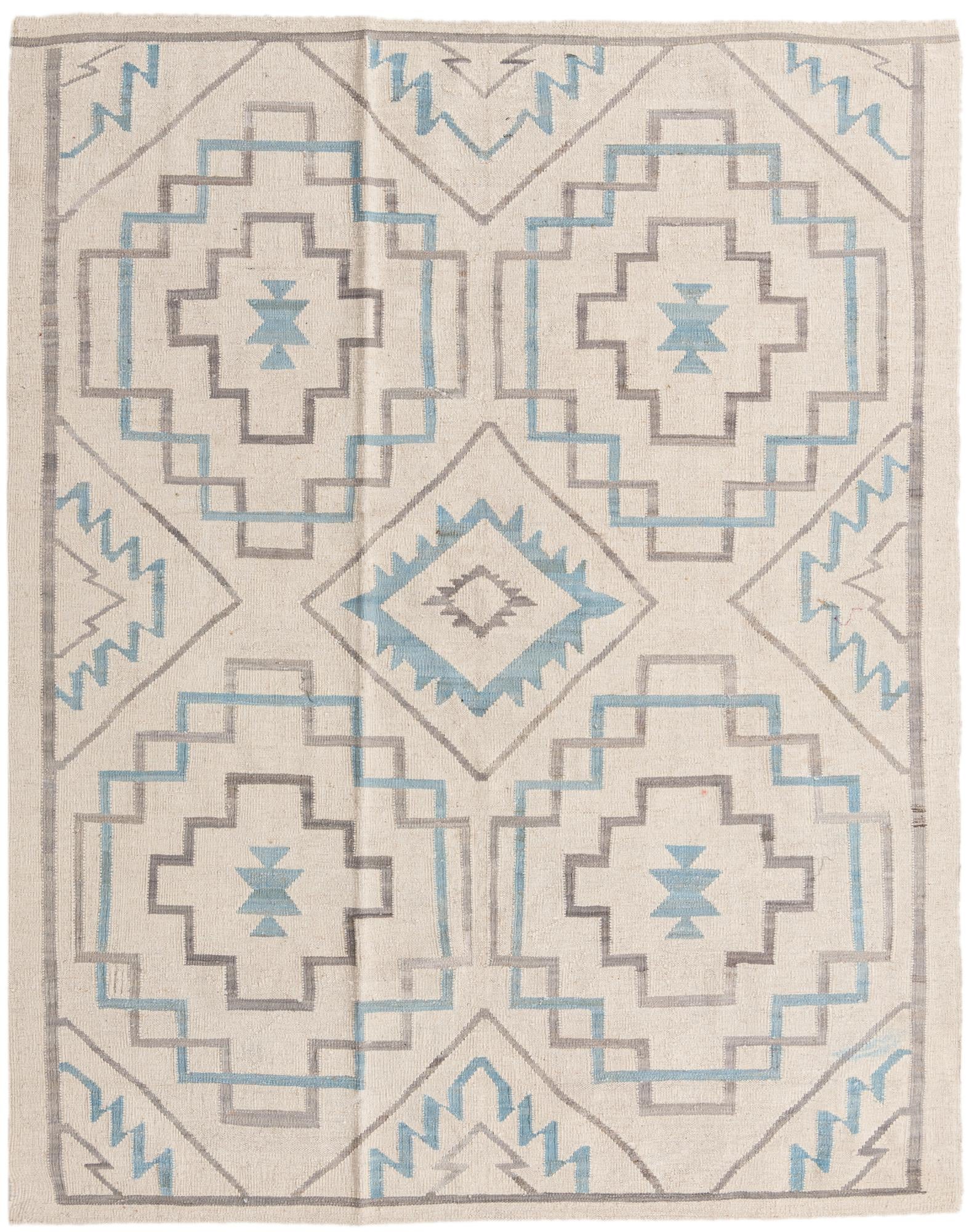 6' x 8' Hand Woven Kilim Modern Wool Rug