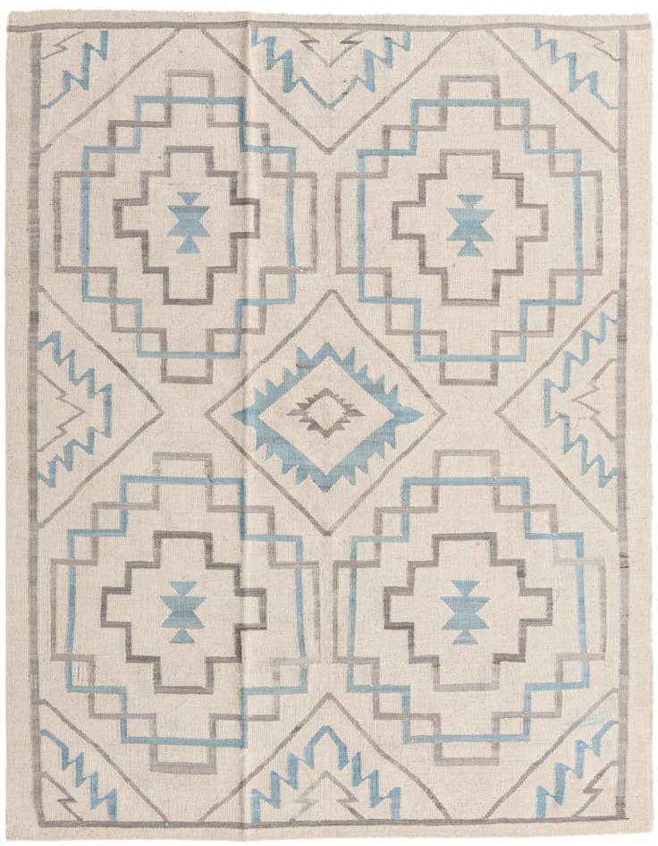 Detail image of 6' x 8' Hand Woven Kilim Modern Wool Rug