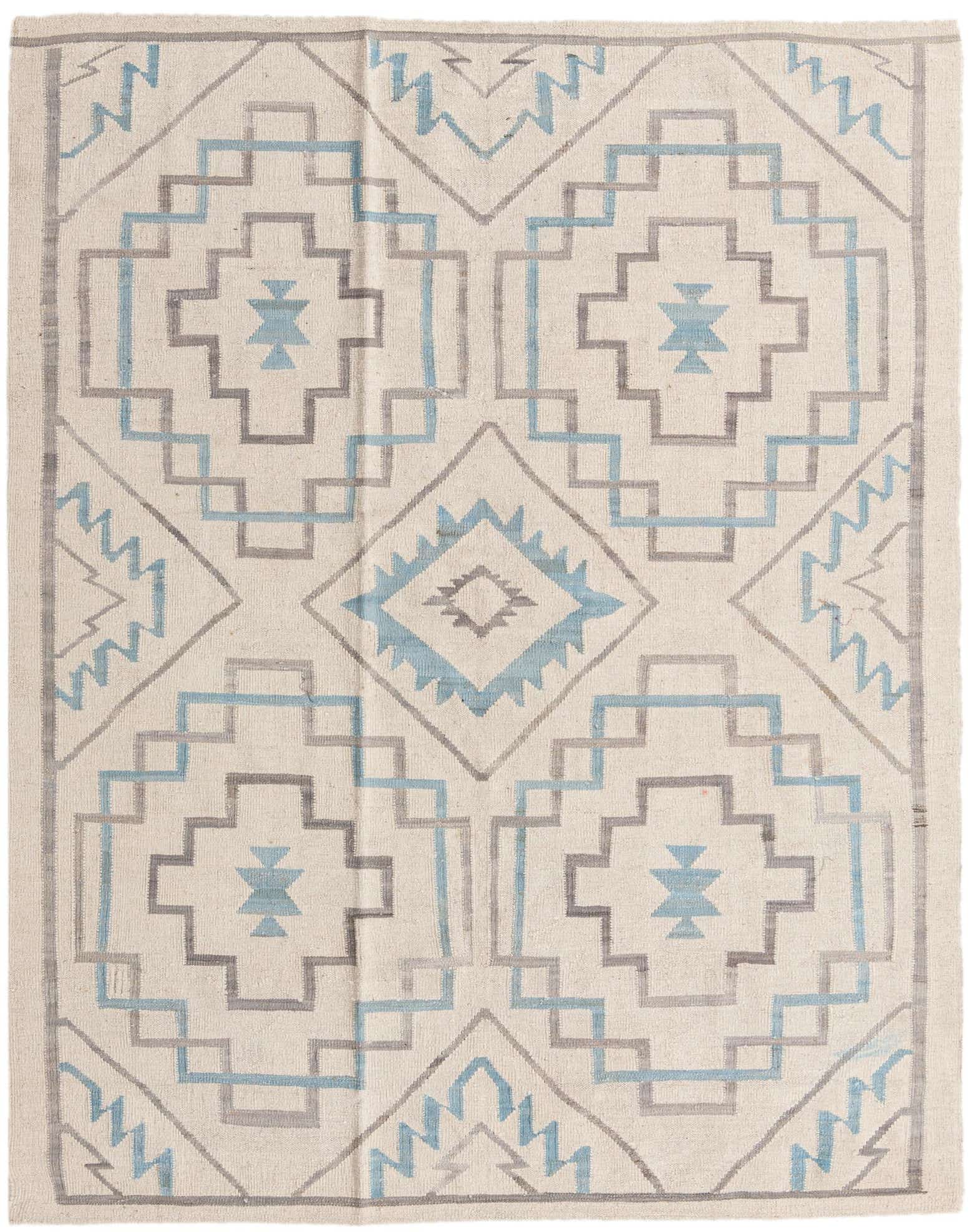 6' x 8' Hand Woven Kilim Modern Wool Rug