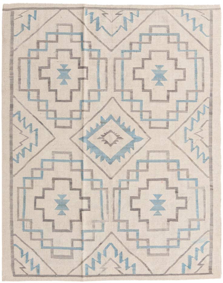 Detail image of 6' x 8' Hand Woven Kilim Modern Wool Rug