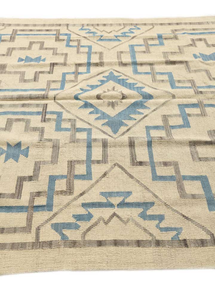 6' x 7' 6 Hand Woven Kilim Modern Wool Rug