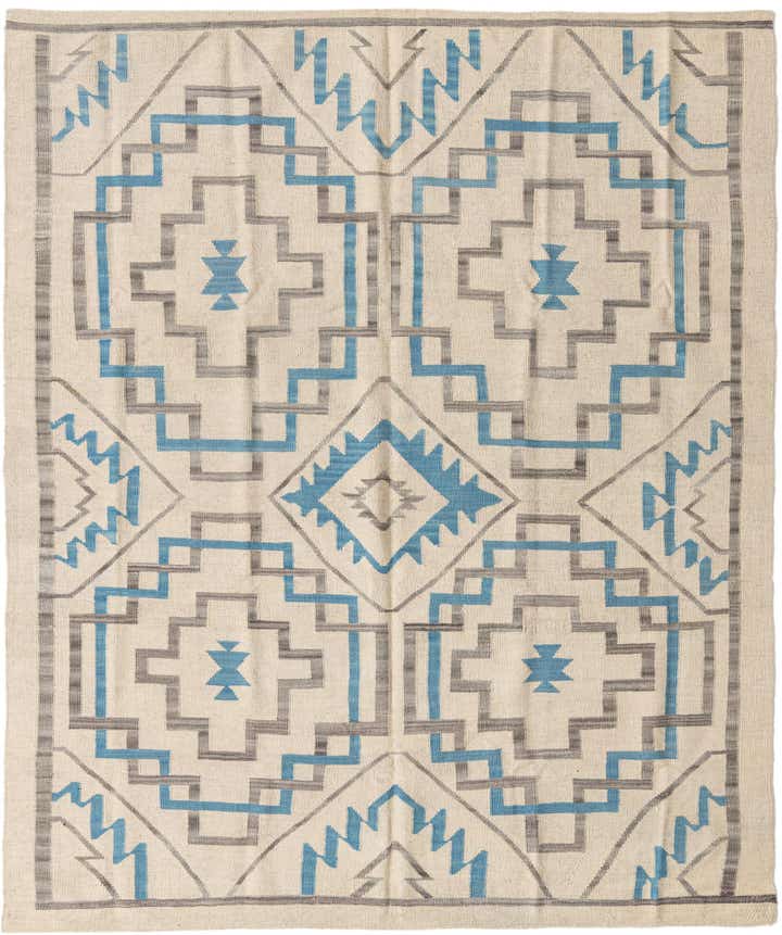 6' x 7' 6 Hand Woven Kilim Modern Wool Rug