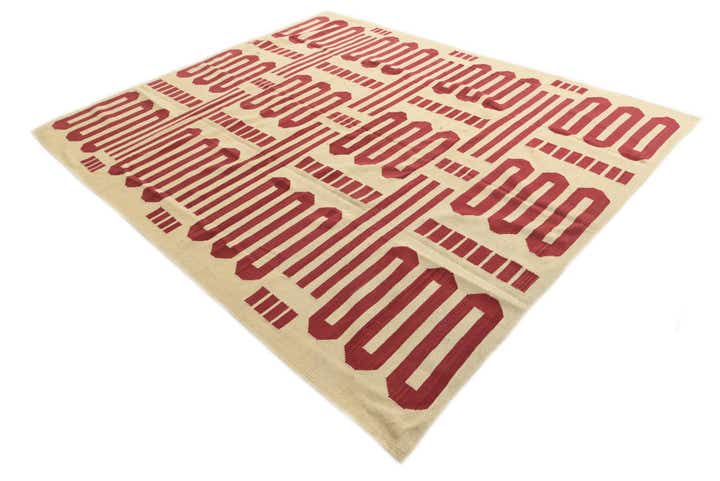 8' 3 x 9' 8 Hand Woven Kilim Modern Wool Rug