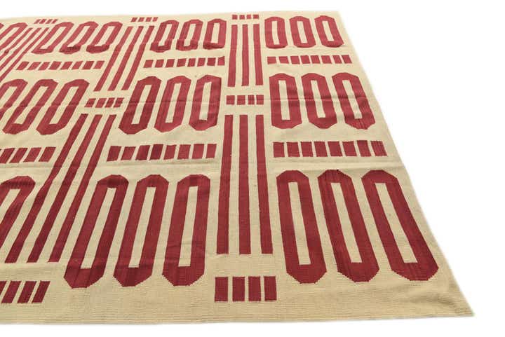 8' 3 x 9' 8 Hand Woven Kilim Modern Wool Rug