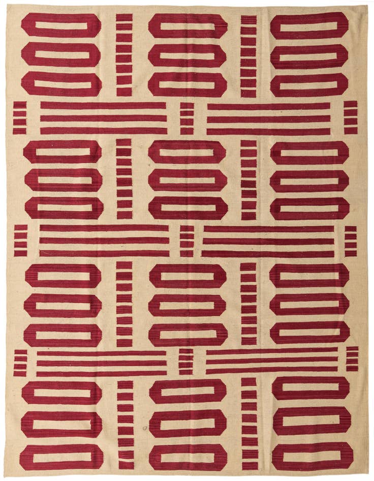 Detail image of 8' 3 x 9' 8 Hand Woven Kilim Modern Wool Rug