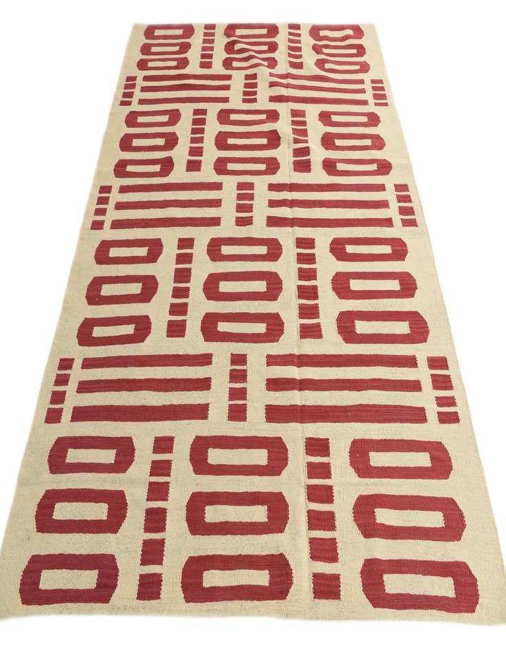 Detail image of 6' 1 x 7' 10  Hand Woven Kilim Modern Wool Rug