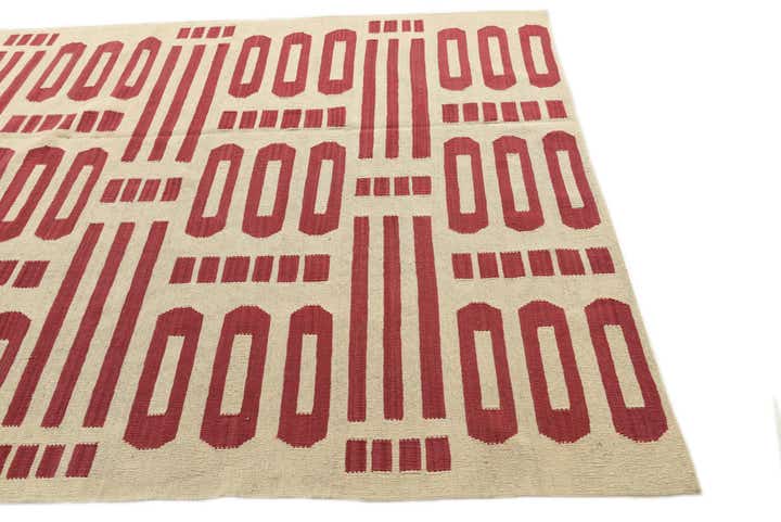 6' 1 x 7' 10 Hand Woven Kilim Modern Wool Rug