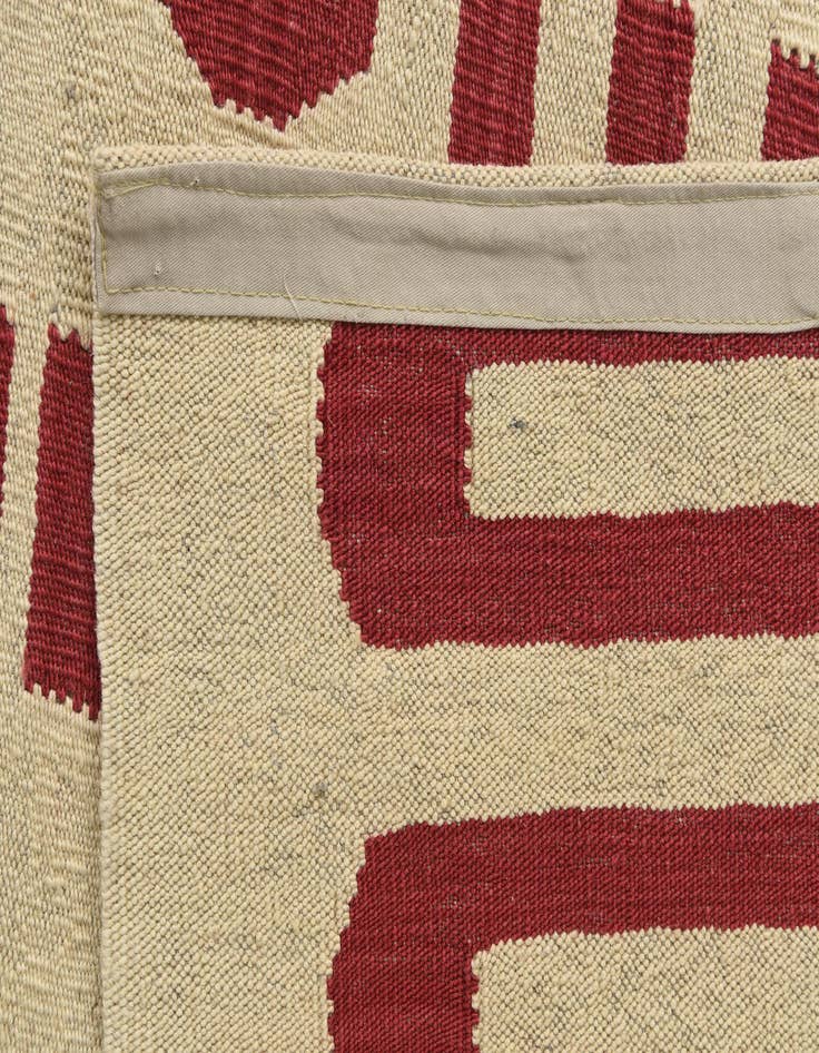 Detail image of 6' 1 x 7' 10  Hand Woven Kilim Modern Wool Rug