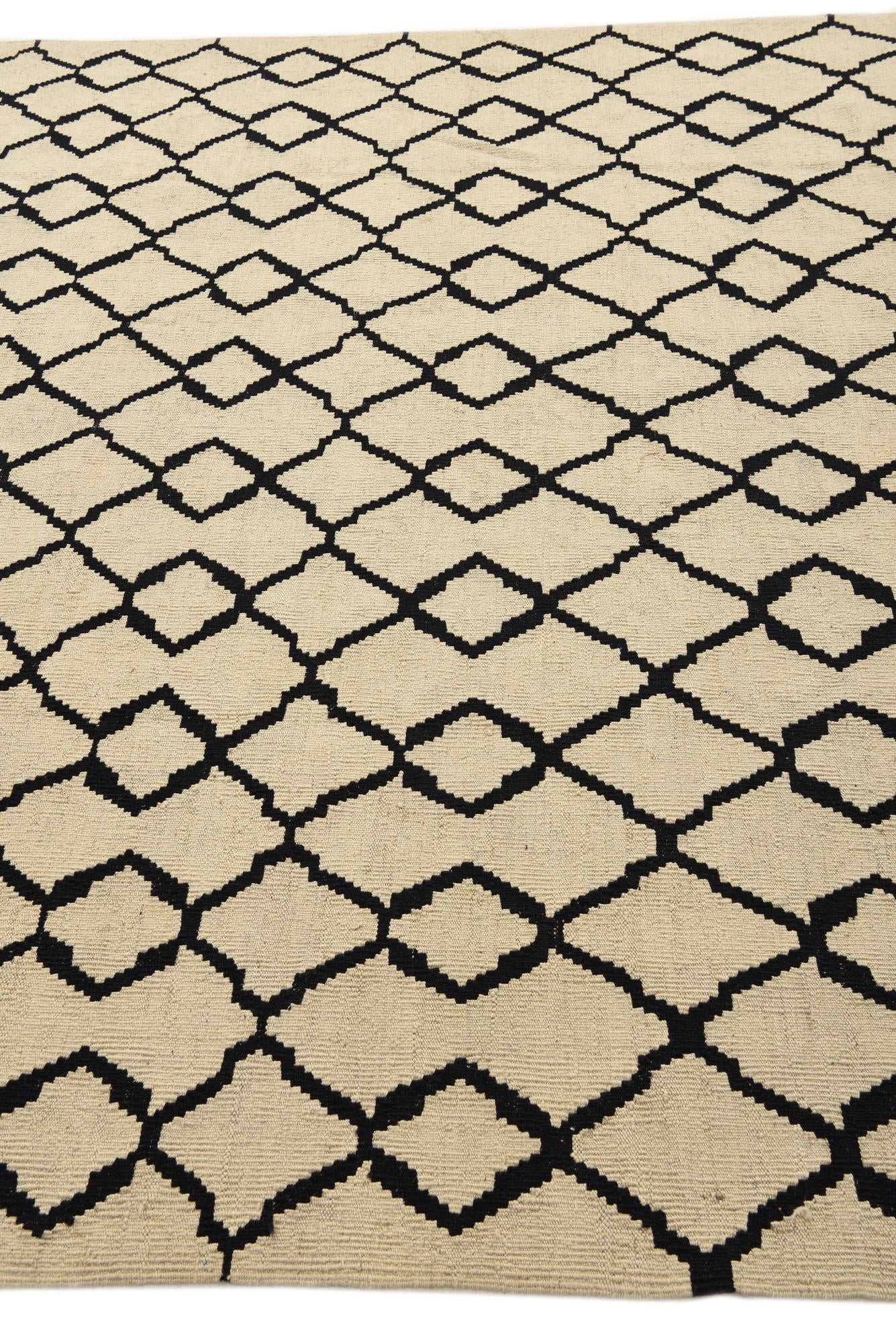 7' 2 x 10' Hand Woven Kilim Modern Wool Rug