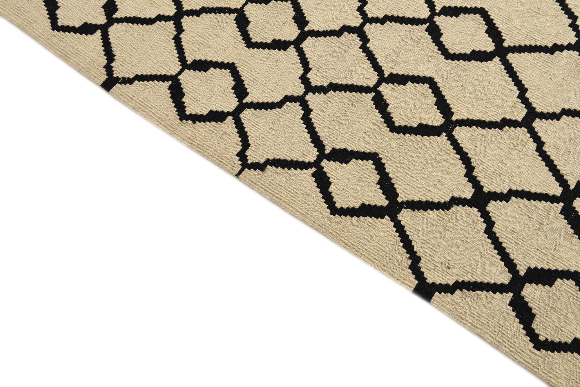 7' 2 x 10' Hand Woven Kilim Modern Wool Rug
