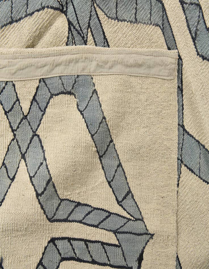 Detail image of 8' 5 x 9' 7  Hand Woven Kilim Modern Wool Rug