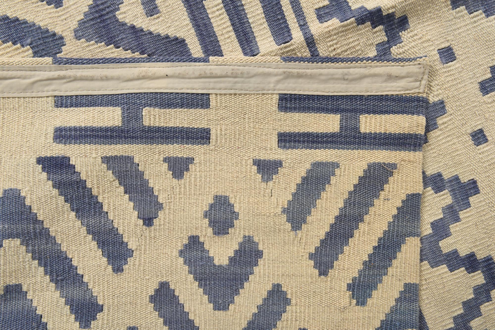 8' 6 x 9' 6 Hand Woven Kilim Modern Wool Rug