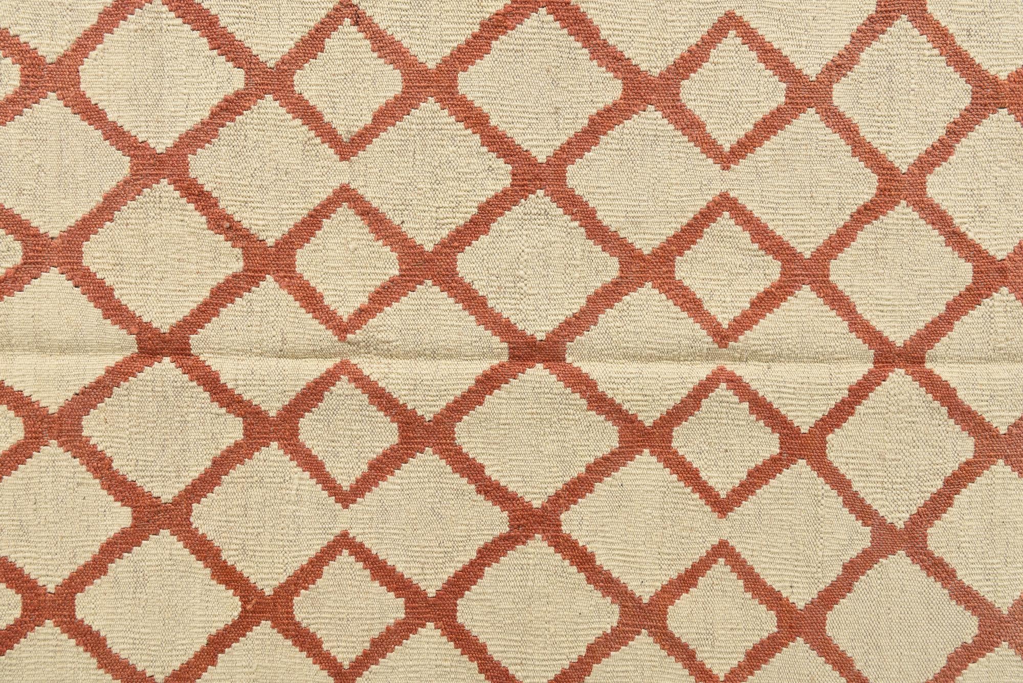 6' 10 x 9' 5 Hand Woven Kilim Modern Wool Rug