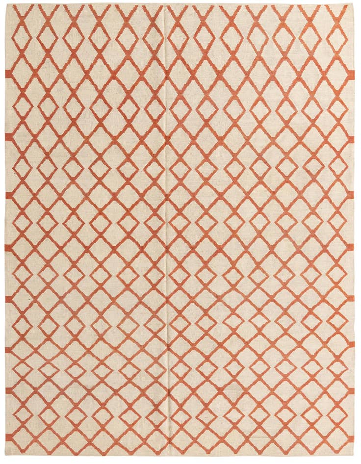 Detail image of 6' 10 x 9' 5 Hand Woven Kilim Modern Wool Rug