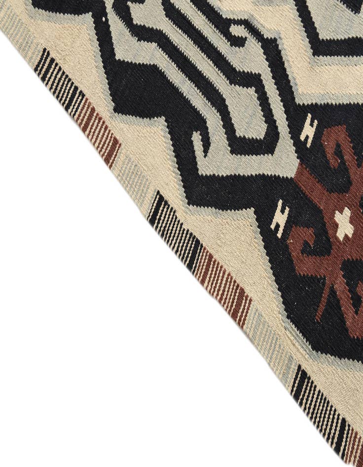 Detail image of 6' 4 x 7' 11  Hand Woven Kilim Modern Wool Rug