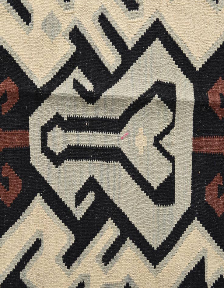 Detail image of 6' 4 x 7' 11  Hand Woven Kilim Modern Wool Rug