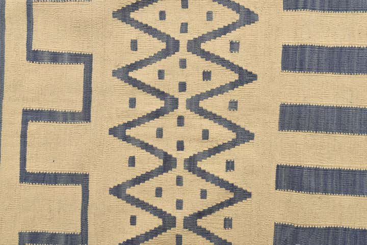 7' 1 x 9' 9 Hand Woven Kilim Modern Wool Rug