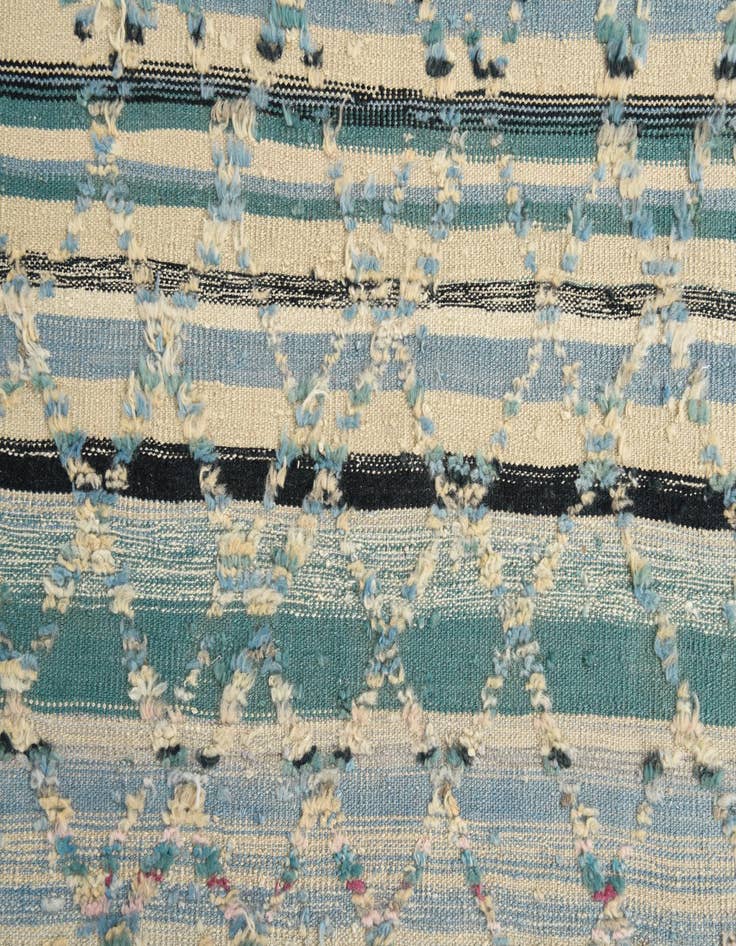 Detail image of 6' 6 x 10'  Hand Woven Kilim Modern Wool Rug