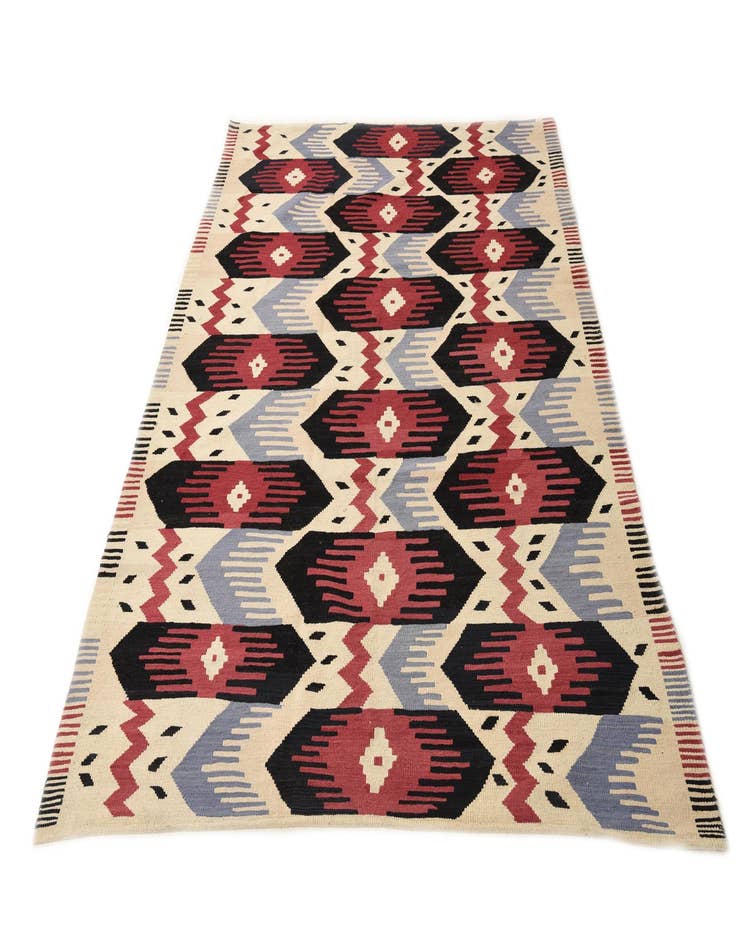 Detail image of 5' 10 x 8' Hand Woven Kilim Modern Wool Rug