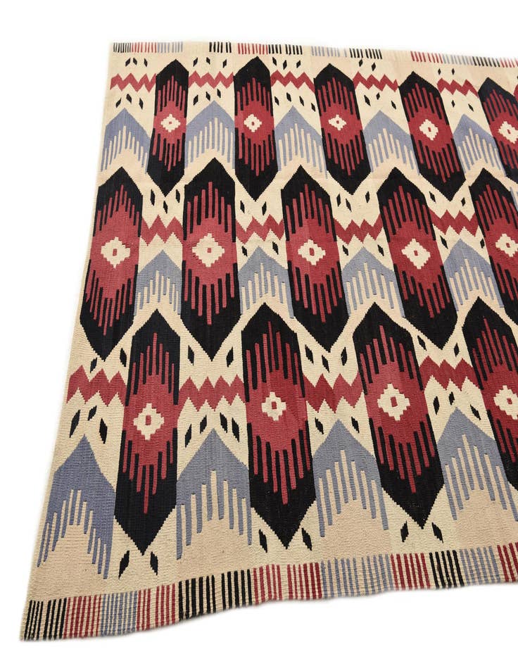 Detail image of 5' 10 x 8' Hand Woven Kilim Modern Wool Rug