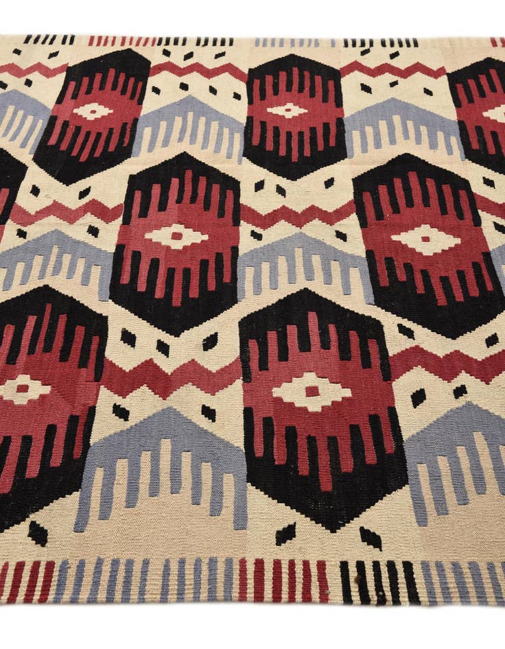 Detail image of 5' 10 x 8' Hand Woven Kilim Modern Wool Rug