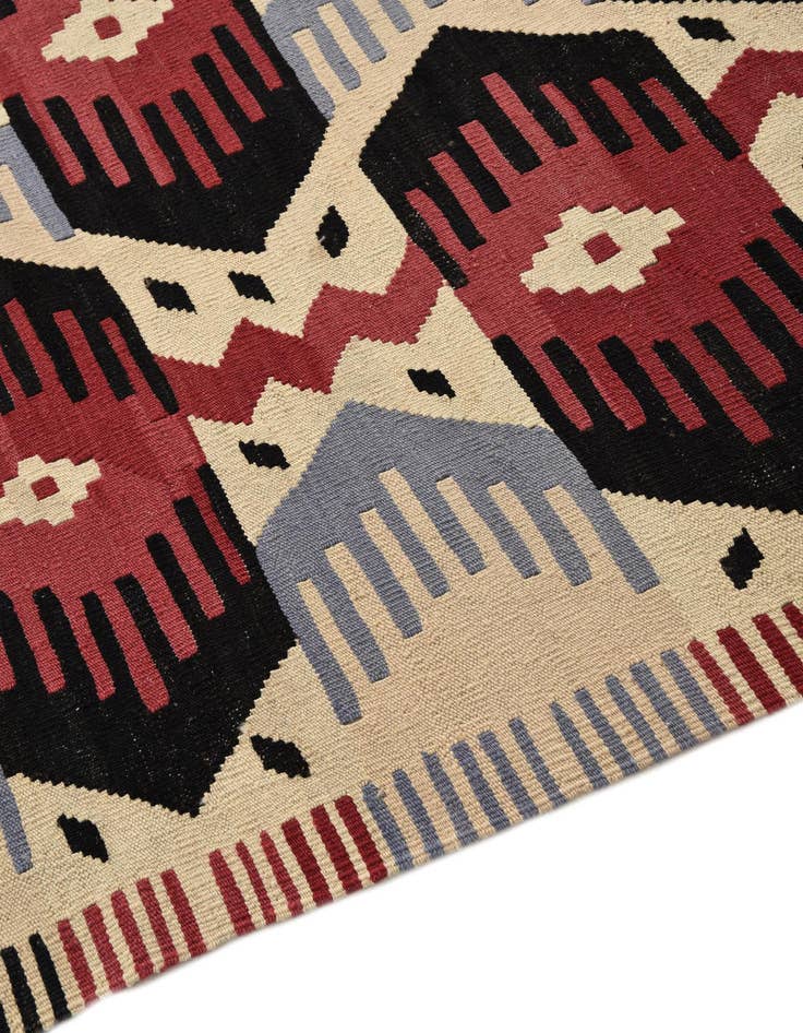 Detail image of 5' 10 x 8' Hand Woven Kilim Modern Wool Rug