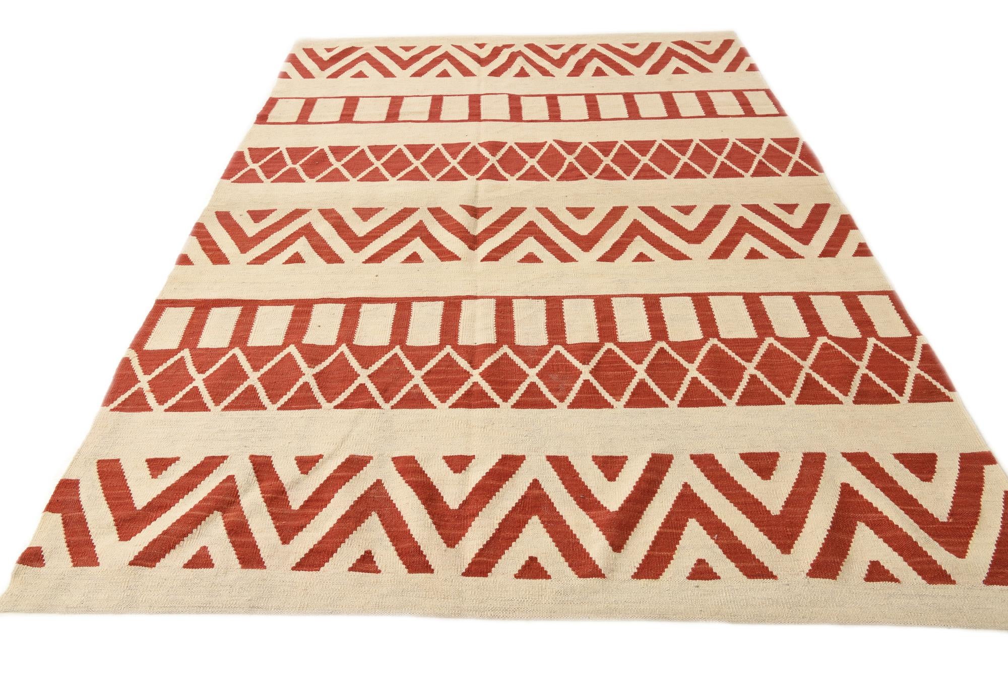 170cm x 290cm Tejido a mano Kilim Modern Alfombra Lana