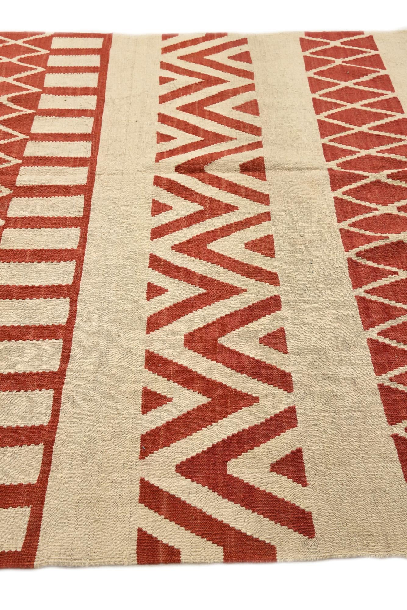 170cm x 290cm Tejido a mano Kilim Modern Alfombra Lana