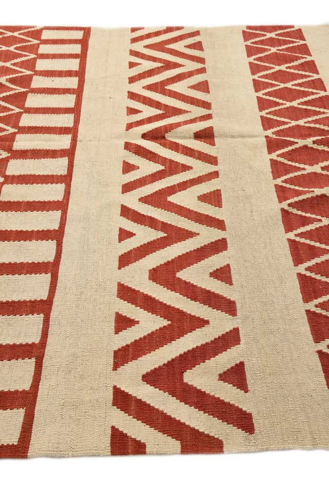 5' 6 x 9' 7 Hand Woven Kilim Modern Wool Rug