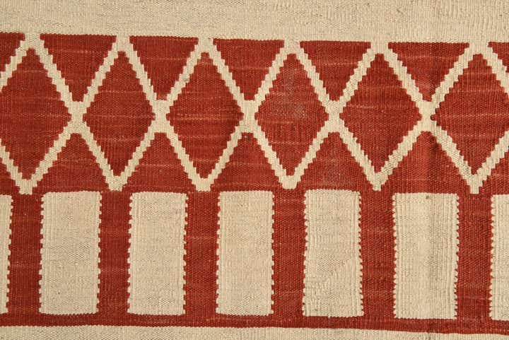 5' 6 x 9' 7 Hand Woven Kilim Modern Wool Rug