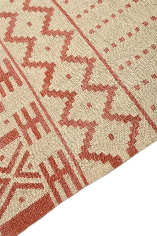 Detail image of 6' 10 x 9' 7 Hand Woven Kilim Modern Wool Rug
