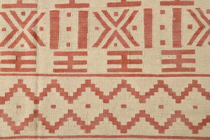 6' 10 x 9' 7 Hand Woven Kilim Modern Wool Rug