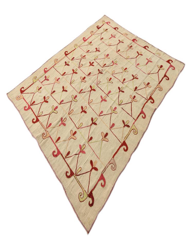 Detail image of 6' x 7' 4  Hand Woven Kilim Modern Wool Rug