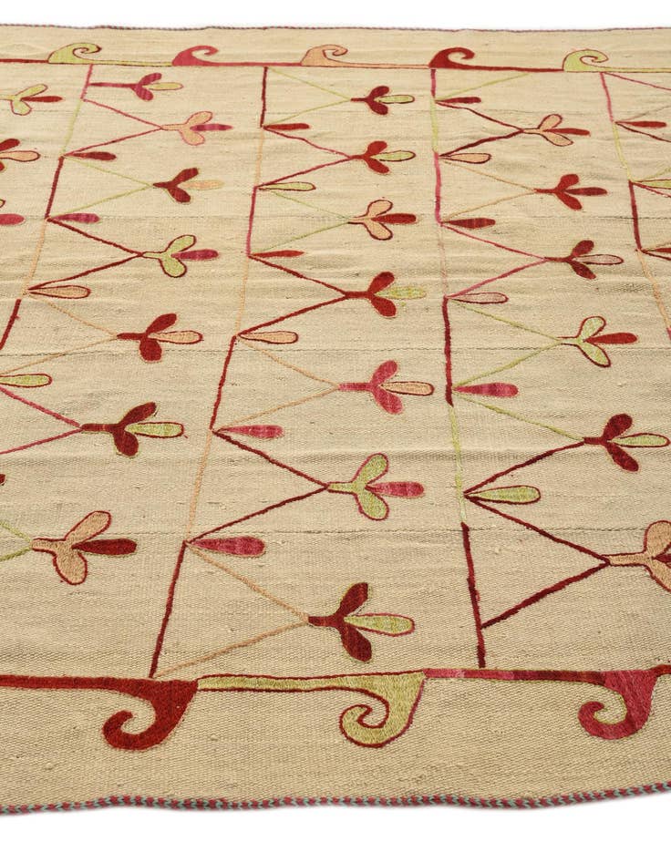 Detail image of 6' x 7' 4  Hand Woven Kilim Modern Wool Rug