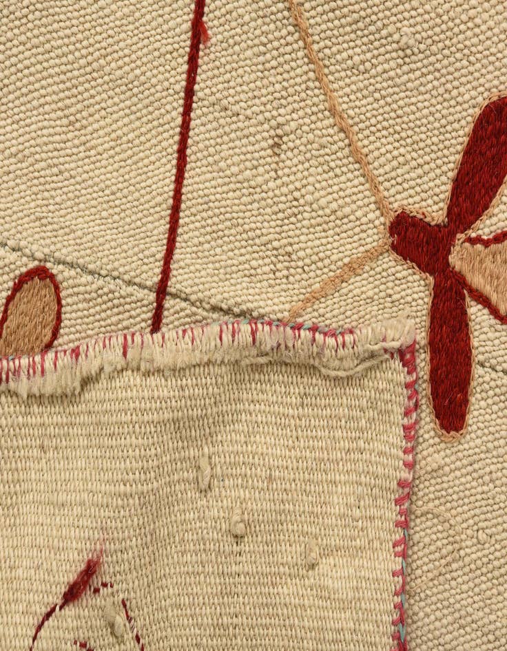 Detail image of 6' x 7' 4  Hand Woven Kilim Modern Wool Rug