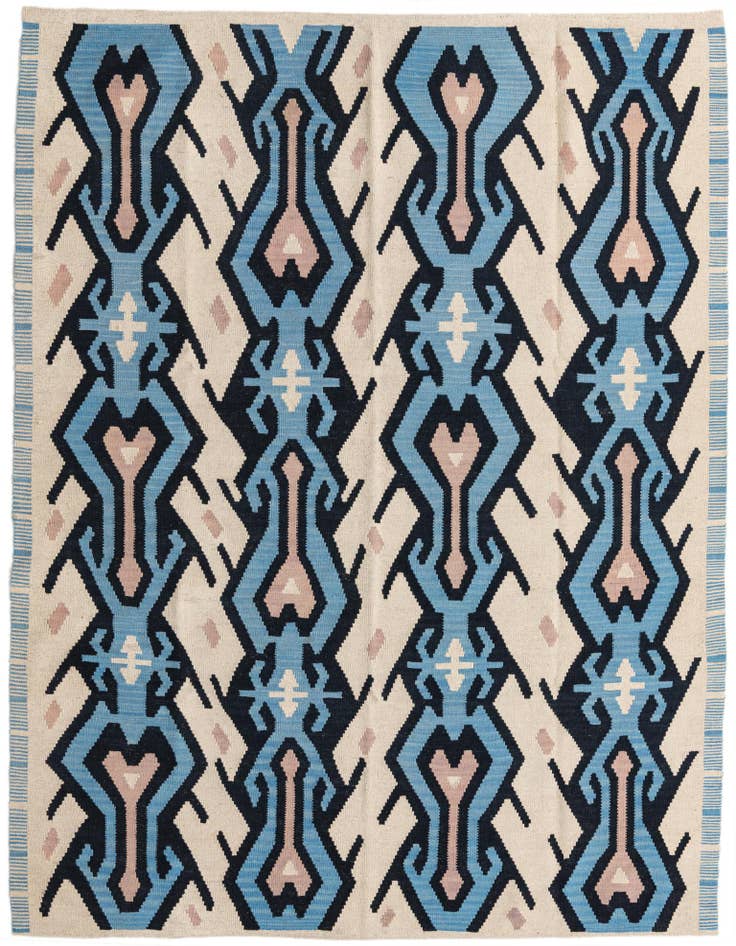 Detail image of 6' x 7' 10 Hand Woven Kilim Modern Wool Rug