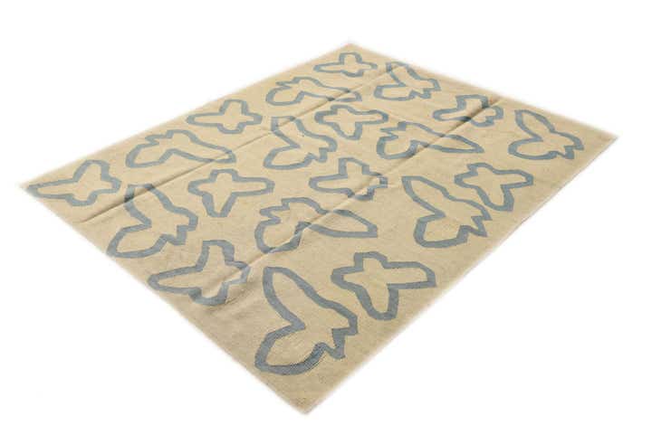 5' 2 x 6' 5 Hand Woven Kilim Modern Wool Rug