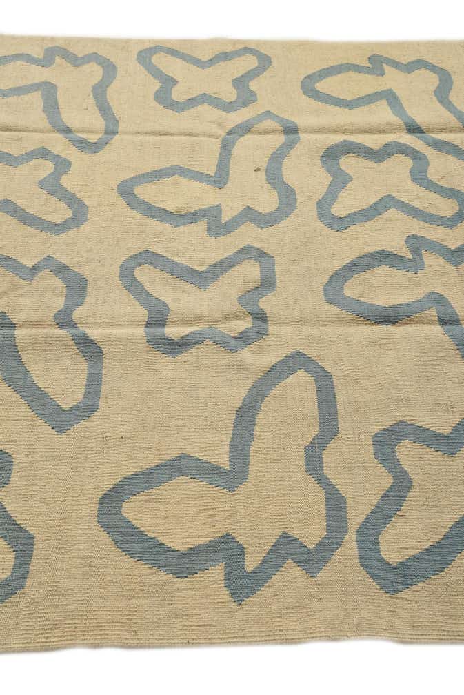 5' 2 x 6' 5 Hand Woven Kilim Modern Wool Rug