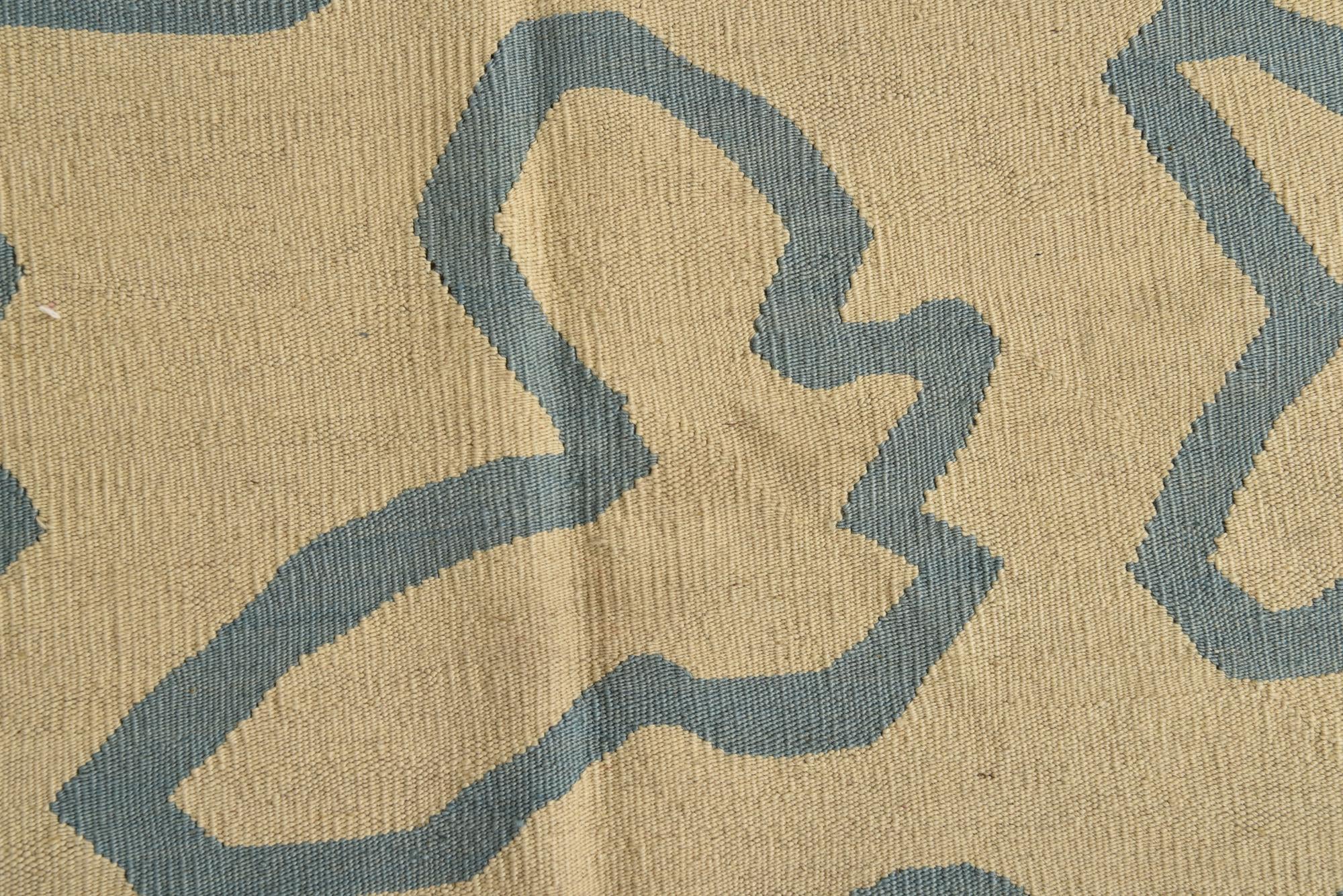 5' 2 x 6' 5 Hand Woven Kilim Modern Wool Rug