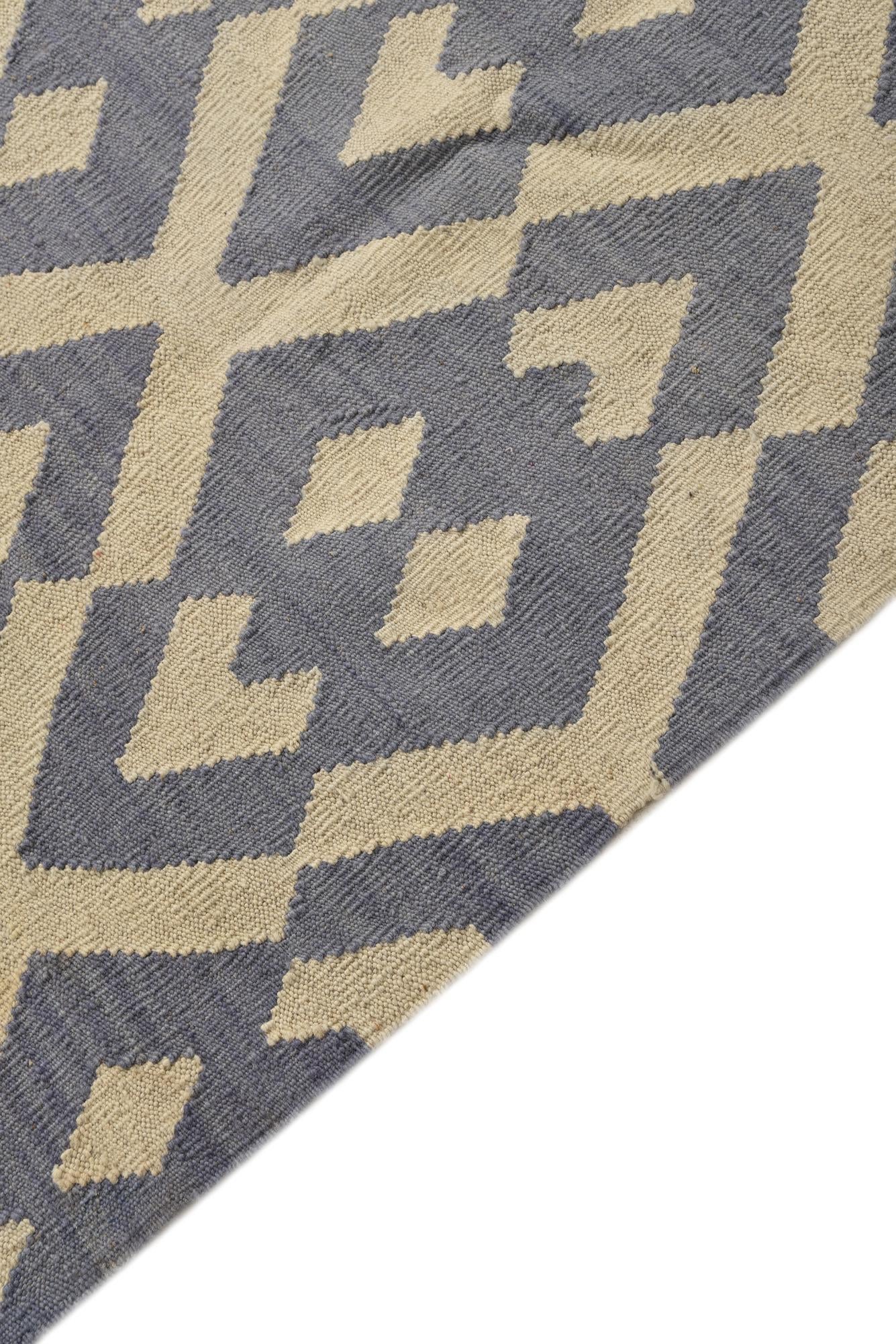 4' 1 x 5' 8 Hand Woven Kilim Modern Wool Rug